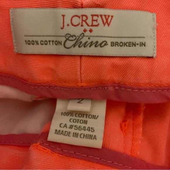 J. Crew Embroidered Sailboat Chino Jean Short 2 Nautical Preppy Classicore - Picture 7 of 9